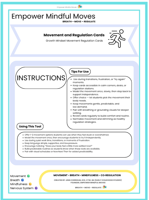 Daily Classroom Reset Movement 5 Pack Combo