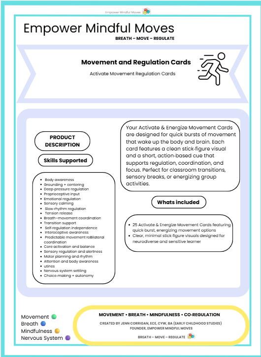 Sensory Activation Bundle 5 Pack Combo | Jump & Power • Brain Breaks • Heavy Work & Deep Pressure • Strength Builders • Activate Movements