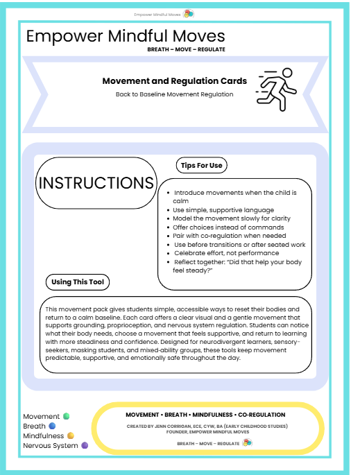 Successful Transitions Bundle 5 Pack Combo  | Brain Breaks • Activate Movements • Back to Baseline • Warm‑Up & Wake‑Up • Heavy Work & Deep Pressure