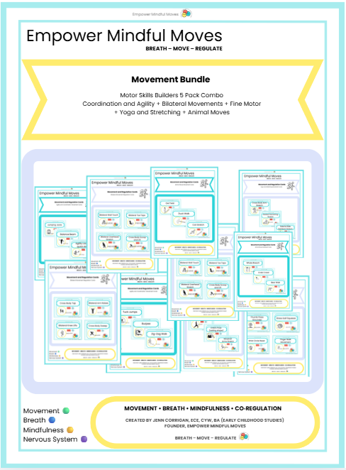Motor Skills Builders   5 Pack Combo| Coordination & Agility • Bilateral Movements • Fine Motor • Yoga & Stretching • Animal Moves