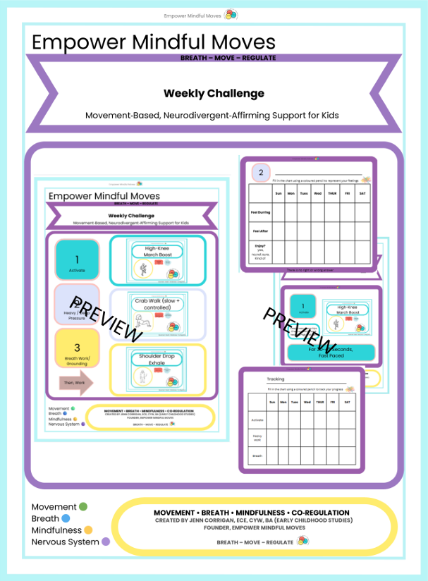 Weekly Challenge – Movement-Based Regulation for Kids (ND-Affirming Routine)