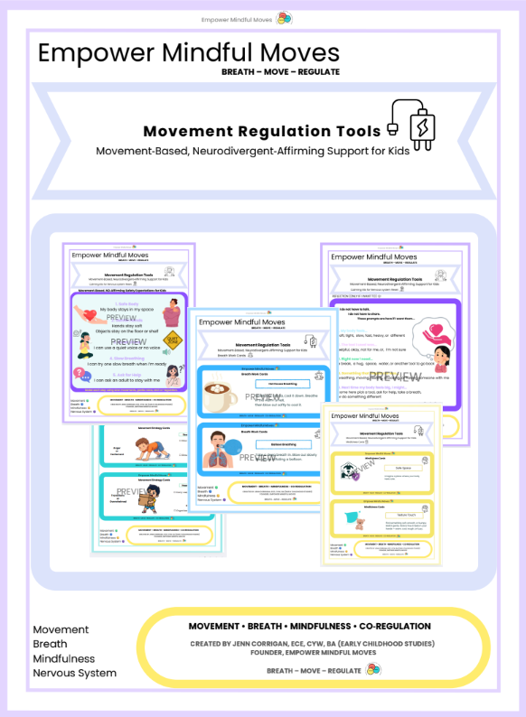 A gentle, ND‑affirming toolkit that helps kids understand their bodies, choose what they need, and regulate with confidence.