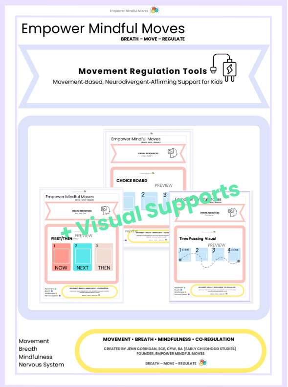 A gentle, ND‑affirming toolkit that helps kids understand their bodies, choose what they need, and regulate with confidence.