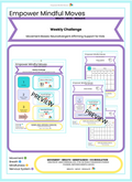 Weekly Challenge 3 Side‑to‑Side Hops • Growth Mindset Power Reach • Extended Exhale Breath   Movement‑Based Regulation for Kids | ND‑Affirming | Printable PDF