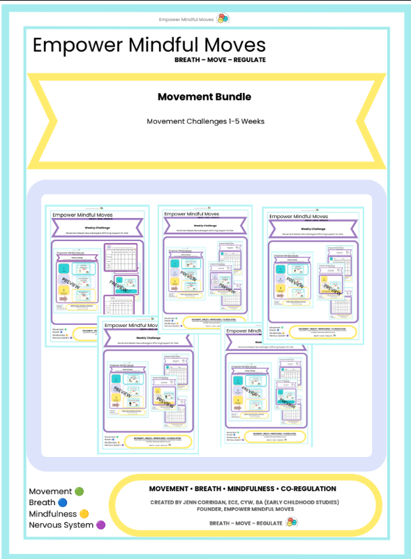 5‑Week Movement Challenge Bundle | Activate • Heavy Work • Breath Work | ND‑Affirming Regulation Program