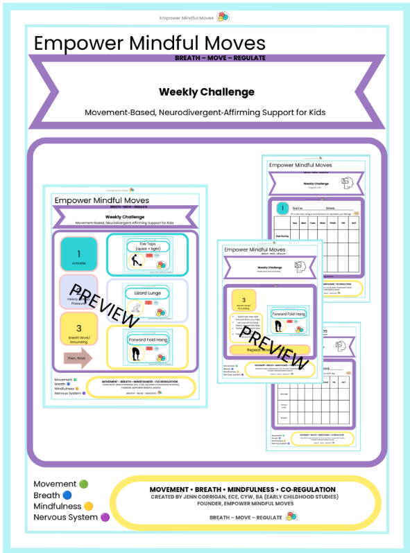 5‑Week Movement Challenge Bundle | Activate • Heavy Work • Breath Work | ND‑Affirming Regulation Program