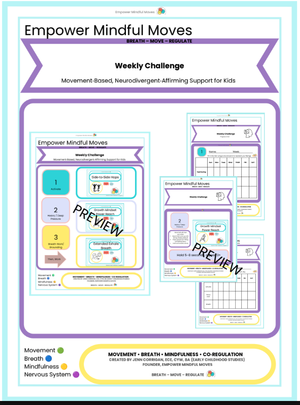 5‑Week Movement Challenge Bundle | Activate • Heavy Work • Breath Work | ND‑Affirming Regulation Program