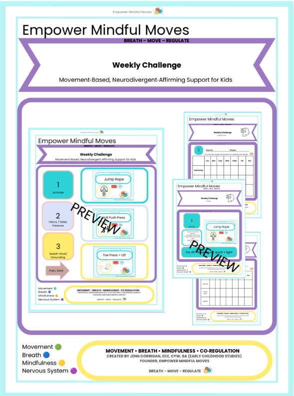 5‑Week Movement Challenge Bundle | Activate • Heavy Work • Breath Work | ND‑Affirming Regulation Program