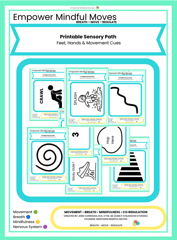 Printable Sensory Path – Feet & Hands Movement Cues for Classroom Regulation, Transitions & Motor Skills