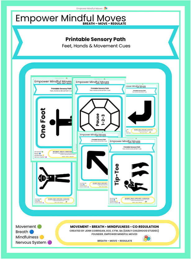 Printable Sensory Path – Feet & Hands Movement Cues for Classroom Regulation, Transitions & Motor Skills