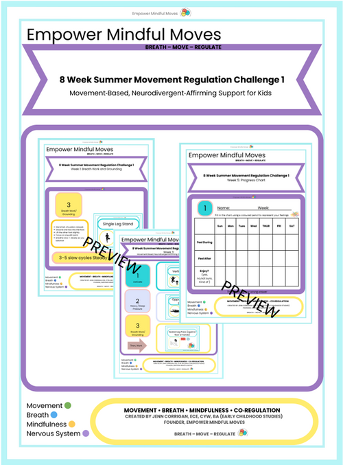 16‑Week Movement & Regulation Challenge Bundle (Activate • Heavy Work • Breath) | Neurodivergent‑Affirming Routines for Kids