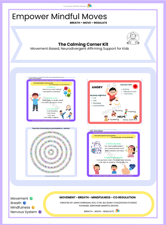 Calming Bundle: Calm Corner Kit + Sensory Path | ND‑Affirming Regulation Tools for Kids