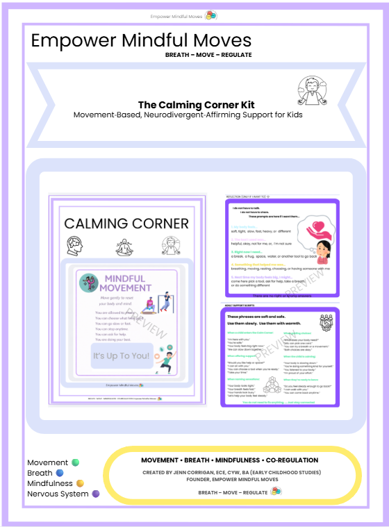 Calming Bundle: Calm Corner Kit + Sensory Path | ND‑Affirming Regulation Tools for Kids
