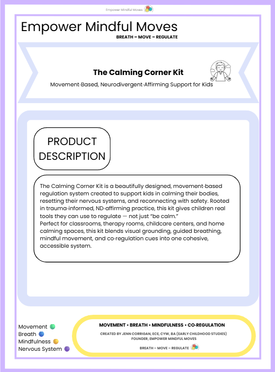 Calming Bundle: Calm Corner Kit + Sensory Path | ND‑Affirming Regulation Tools for Kids
