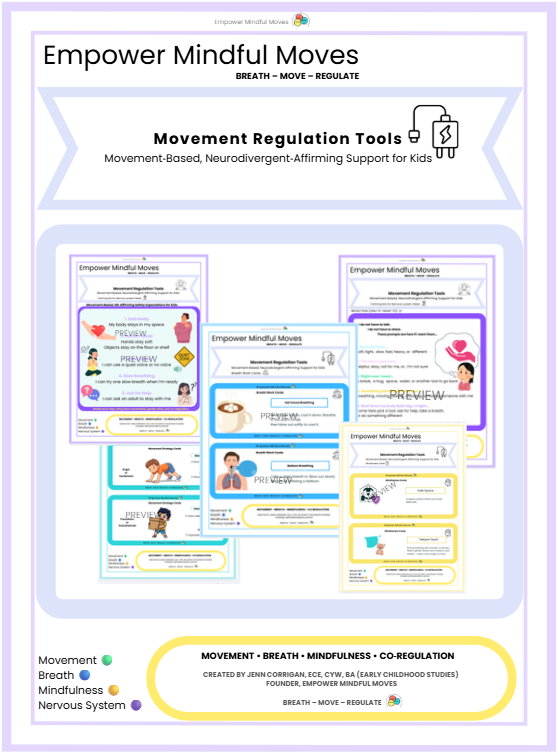 Calming Bundle: Movement Regulation Tools + Sensory Path | ND‑Affirming Regulation Supports for Kids