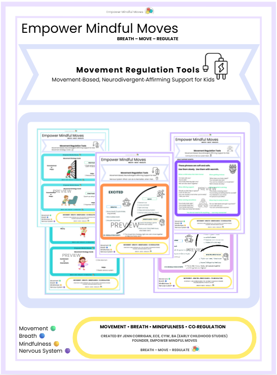 Calming Bundle: Movement Regulation Tools + Sensory Path | ND‑Affirming Regulation Supports for Kids