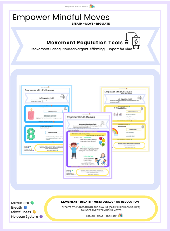 Calming Bundle: Movement Regulation Tools + Sensory Path | ND‑Affirming Regulation Supports for Kids