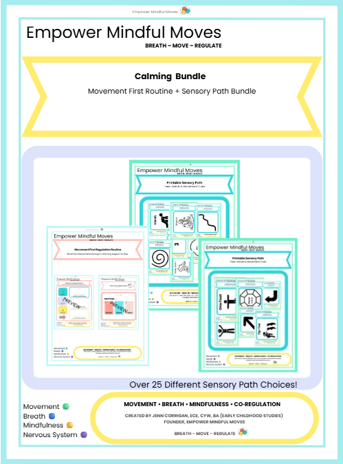Calming Bundle – Movement First Routine + Sensory Path | Sensory Regulation Tools for ADHD, Autism, OT & Classrooms