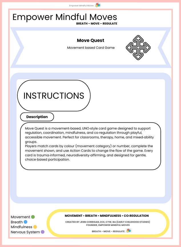 Move Quest + Sensory Path Bundle | Movement Game + Sensory Regulation Tools for ADHD, Autism & Classrooms