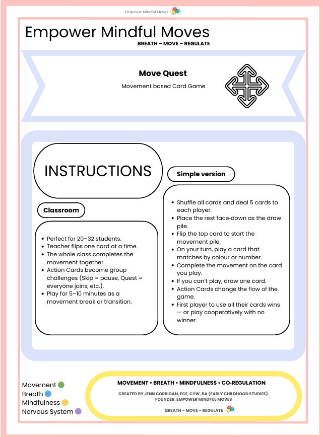 Move Quest + Sensory Path Bundle | Movement Game + Sensory Regulation Tools for ADHD, Autism & Classrooms