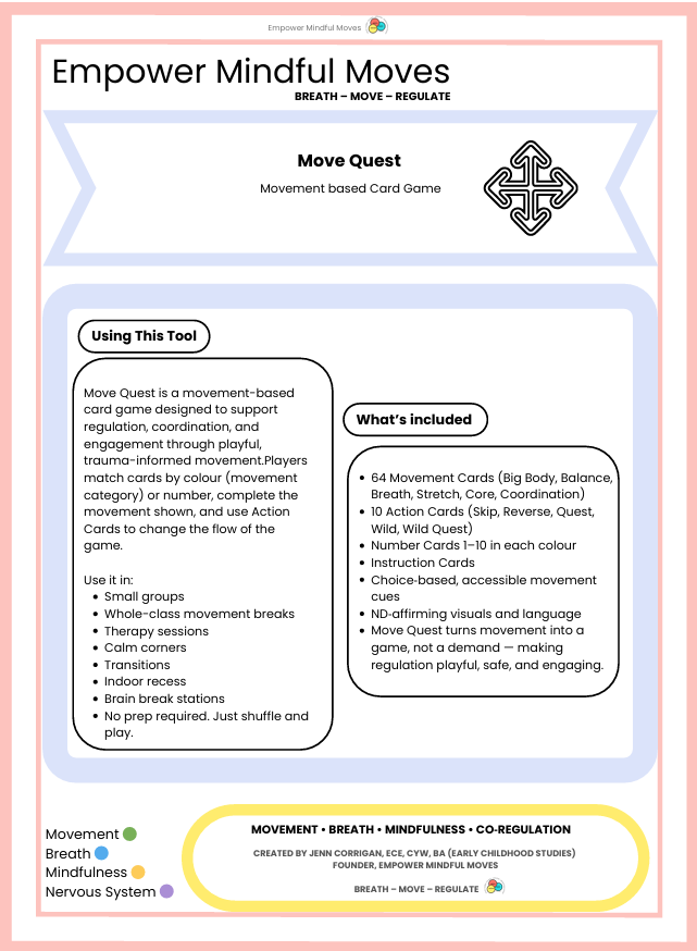 Move Quest + Sensory Path Bundle | Movement Game + Sensory Regulation Tools for ADHD, Autism & Classrooms