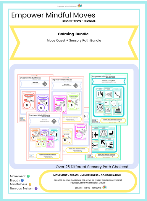 Move Quest + Sensory Path Bundle | Movement Game + Sensory Regulation Tools for ADHD, Autism & Classrooms