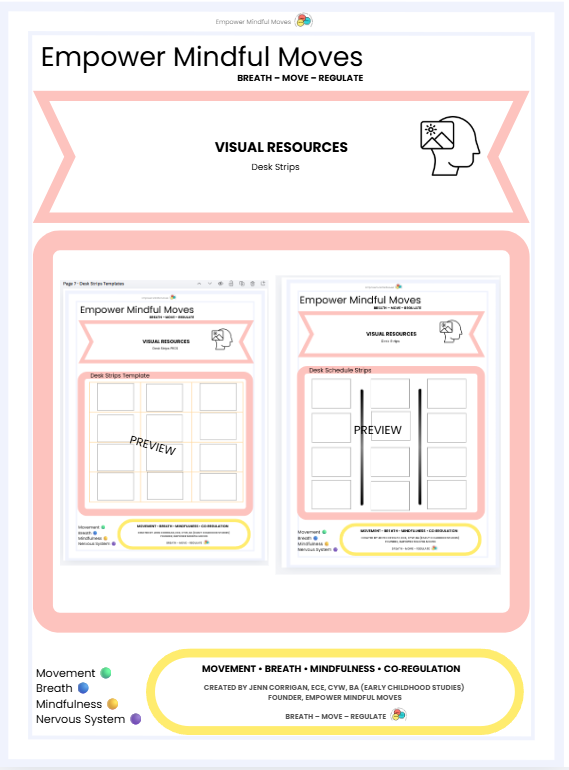 Transitions Without Tears Bundle — Visual Routines, First‑Then, PECs, Desk Strips + Movement Tools