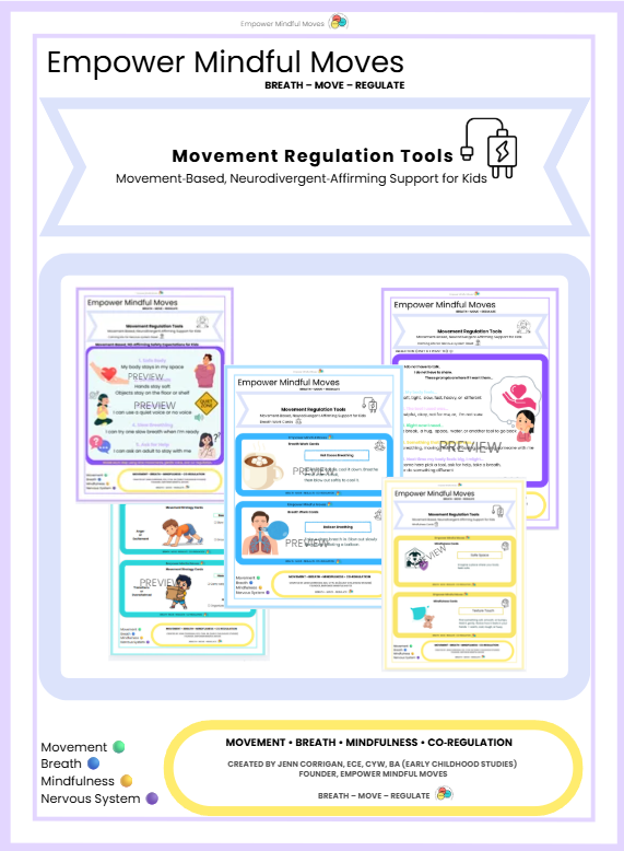 Reset Starter Bundle – Movement Regulation Tools + Overwhelm Reset + Back to Baseline + Stress & Tension Release + 3‑Choice Board | ND‑Affirming Regulation Tools for Home & Classroom