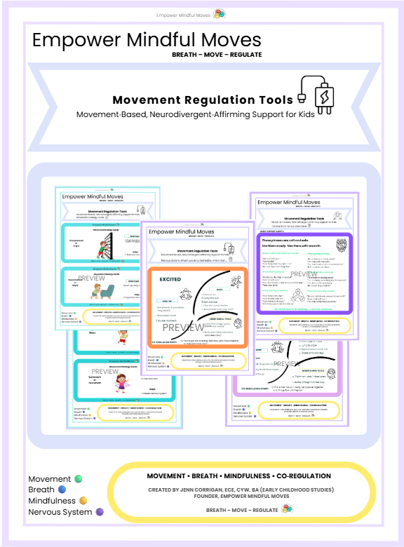 Reset Starter Bundle – Movement Regulation Tools + Overwhelm Reset + Back to Baseline + Stress & Tension Release + 3‑Choice Board | ND‑Affirming Regulation Tools for Home & Classroom