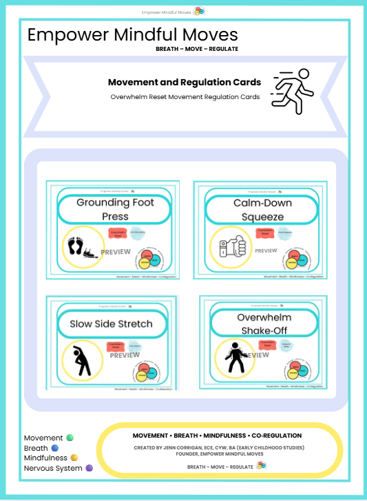 Reset Starter Bundle – Movement Regulation Tools + Overwhelm Reset + Back to Baseline + Stress & Tension Release + 3‑Choice Board | ND‑Affirming Regulation Tools for Home & Classroom