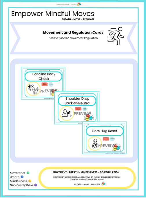 Reset Starter Bundle – Movement Regulation Tools + Overwhelm Reset + Back to Baseline + Stress & Tension Release + 3‑Choice Board | ND‑Affirming Regulation Tools for Home & Classroom