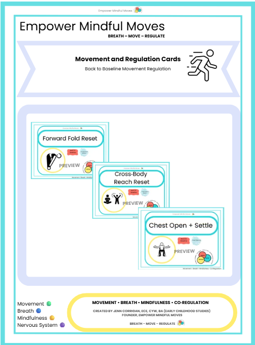 Reset Starter Bundle – Movement Regulation Tools + Overwhelm Reset + Back to Baseline + Stress & Tension Release + 3‑Choice Board | ND‑Affirming Regulation Tools for Home & Classroom