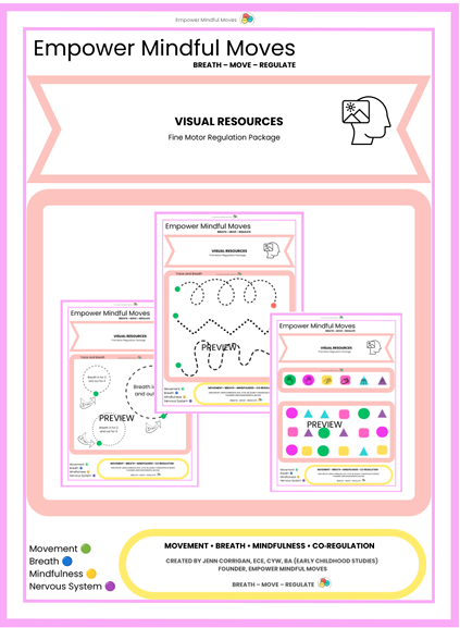 Fine Motor Regulation Package — Mindful Tracing + Breath Work Pages (Printable)