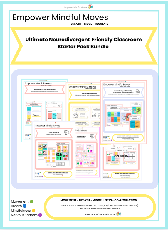 Ultimate Neurodivergent‑Friendly Classroom Starter Pack | Calm Corner, Regulation Tools, Visual Schedules, Movement Breaks, Sensory Supports
